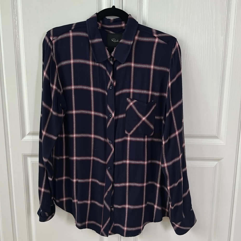 Rails Window Pane, Long Sleeve, Button-Down, Size… - image 1